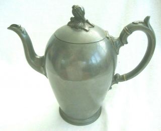 Antique Pewter James Dixon Sheffield Teapot Coffee Pot Victorian