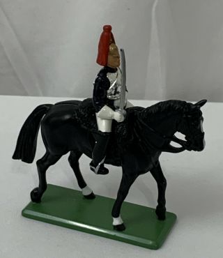 Vintage 1988 England W Britain Metal Toy Soldier Mounted On Horse