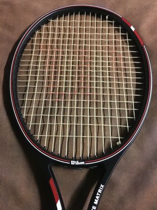 Wilson Graphite Matrix Vintage Tennis Racket Racquet Leather Grip 4 5/8