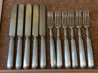 Elkington Panel Reed Silver Plated Cutlery Dated 1863