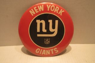 Vintage Nfl York Giants Football 6 " Pin Back Button