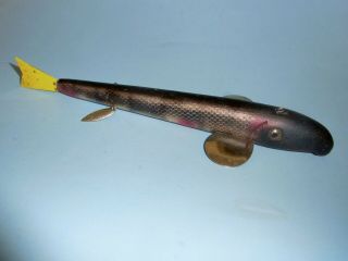 Neat Vintage Michigan Sucker Ice Fish Spearing Decoy / Bud Stewart