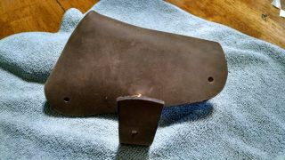 Custom Made Brown Leather Lock Cover Cows Knee Black Powder Percussion Flintlock
