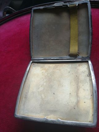 Solid Silver Cigarette Case Hallmark London 1932 Thomas William Lack 3