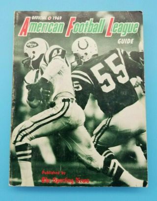 Afl American Football League - Sporting News Football Guide - 1969 - Ex,  Shape