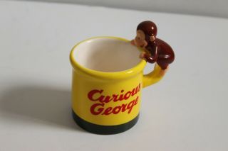 Vintage 1997 Curious George Ceramic Coffee Mug " A Good Little Monkey "