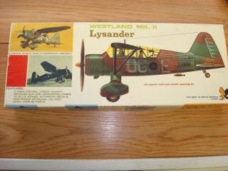 Vintage 1967 Hawk 1/48 Scale Westland Mk.  Ii Lysander Airplane Model Kit 563 - 100