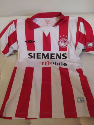 Olympiakos Piraeus 2004 - 05 T Shirt Jersey Rivaldo No 5 Greek Football