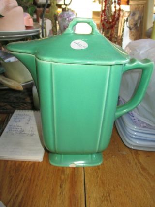 Fiesta Vintage Tea Pot Coffee Pot Green With Lid