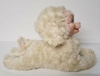 Vintage Rubber Face Lamb/Sheep Stuffed/Plush Toy Musical Doll Gund/Rushton? 3
