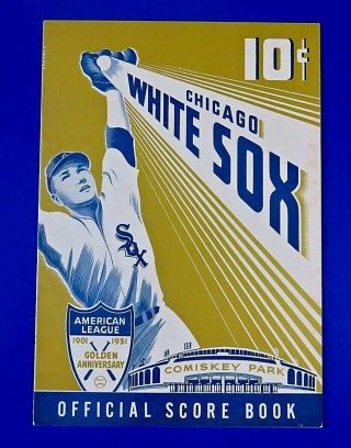 1951 Chicago White Sox Scorecard Program Vs St.  Louis Browns