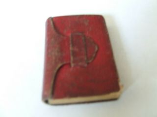 An Antique Miniature Leather Bound Book Entitled Dewdrops With Daily Bible Verse