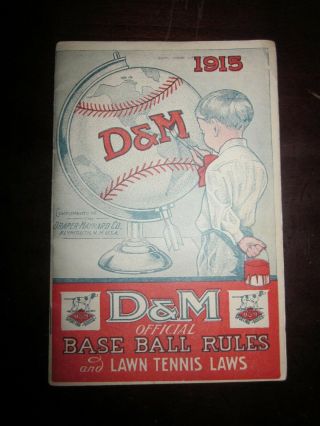 1915 D & M Baseball Rules Book