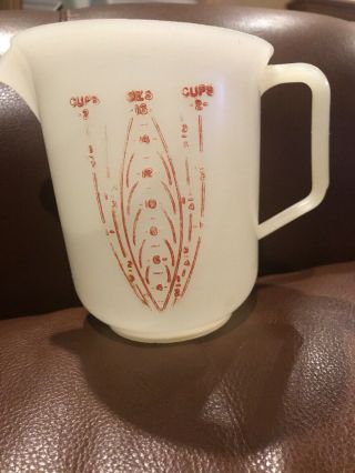 Vintage Tupperware Measuring Cup 2 Cup 134 - 4 Red Lettering