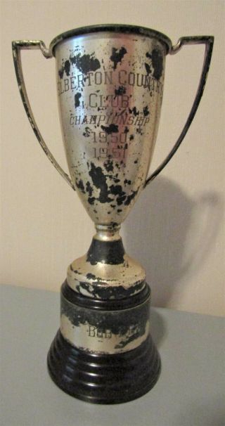 Vintage 1950 Elberton Ga Country Club Golf Trophy – Metal & Bakelite