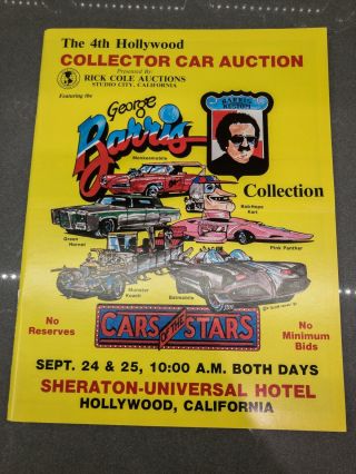 George Barris – Cars Of The Stars Book,  4th Hollywood Collector Car 1983