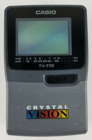 Vintage Collectible 1990s Casio Tv - 770 Crystal Vision Mini Television Tv