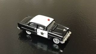 Classic Mini Metals Cmw Ho Vintage 55 Chevy Police Car (loose Item)