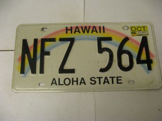 2005 05 Hawaiia Hi License Plate Rainbow Nfz564