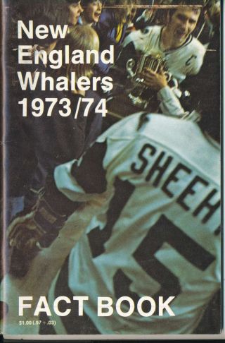 1973 England Whalers Wha World Hockey Association Media Guide Bxwha