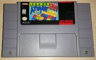 Tetris Attack Nintendo Snes Vintage Classic Retro Game Cartridge