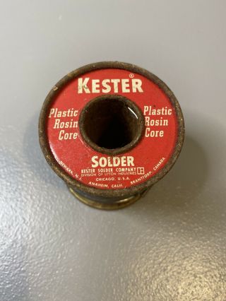 Kester Plastic Rosin Core Solder Vintage 14.  4 Oz Kester Solder Co.  Chicago Usa