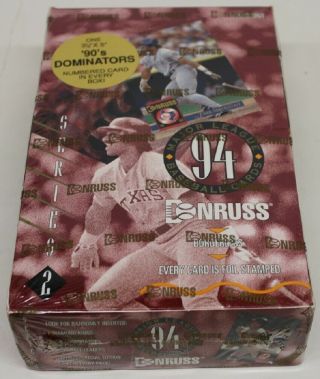 1994 Donruss Baseball Series 2 Factory Wax Box 63911