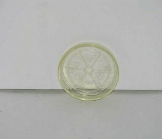 Vintage Light Yellow Depression Glass Coasters 3.  5 Inch