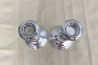 REED & BARTON STERLING SILVER WEIGHTED - PAIR 6 5/8 