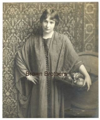 Vintage 1920s Hollywood Unknown Actress Oversized Movie Still Photo - Brown Bros