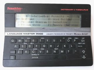 Vtg 1984 Franklin Computer Language Master Lm - 3000 Dictionary Thesaurus