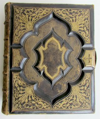 1871 Bible Decorative Binding Antique Philadelphia In English Folio Illustrated