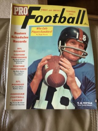 Street And Smith’s Pro Football Yearbook 1963 - Y.  A.  Tittle