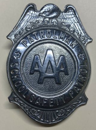Vintage Aaa School Safety Patrol Patrolman Badge Grammes Allentown B