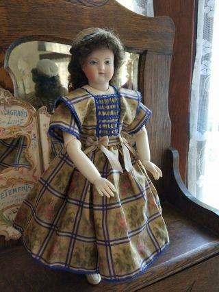 Antique Style Silk Dress And Hat For Your Huret,  Rohmer French Fashion Dolls