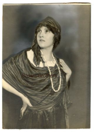 Vintage 1920s Madge Kennedy In " Cornered " Oversized Photo On Board - Brown Bros