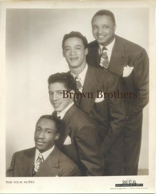 Vintage 1940s Jazz Singers The Four Notes Photo - Brown Brothers