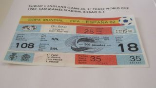 Kuwait Soccer Football Fifa World Cup 1982 Ticket Vs England