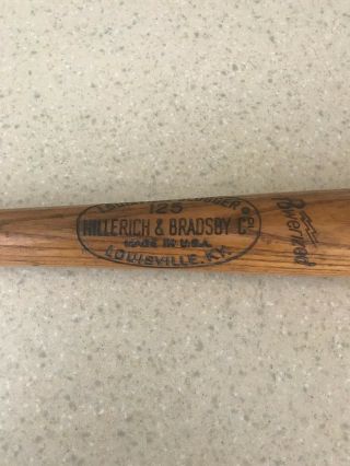 Louisville Slugger Vintage Hillerich Bradsby Old Stan Musial Pro Model Bat