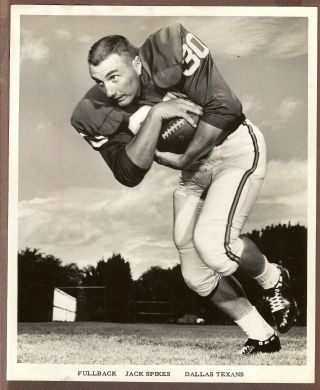 1960s Press Photo Afl Team/league Issued Image Jack Spikes Of The Dallas Texans
