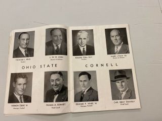 Vintage 1940 Ohio State Buckeyes vs Cornell Big Red College Football Program 3