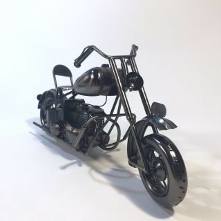 Motorcycle Art - Desk Metal Sculpture - Steampunk Motorcycle Decor Very Cool