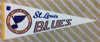 Vintage St.  Louis Blues Full Size Nhl Hockey Pennant