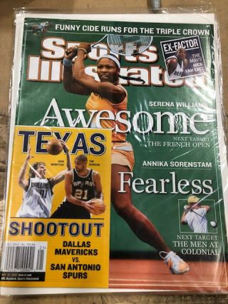 May 26,  2003 Serena Williams Tennis Sports Illustrated No Label W/ Cover Flap