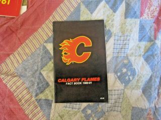 1980 - 81 Calgary Flames Media Guide Yearbook First Year Fact Book Program 1981 Ad