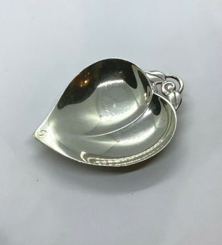 Vintage Tiffany & Co.  Makers Sterling Silver 22886 Candy Or Nut Leaf Dish