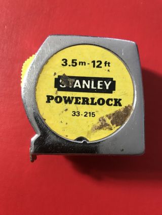 Vintage Stanley Powerlock 33 - 215 Tape Measure.  Made In Australia