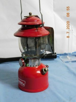 Vintage 1973 Coleman 200a Red Lantern 2 - 73 W/ Reflector
