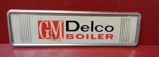 Vintage Gm Delco Boiler Name Plate Emblem Steampunk
