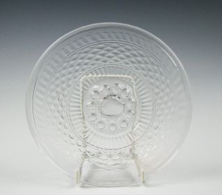Antique American Blown Three Mold Btm Flint Glass Shallow Pan 19th C.